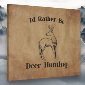 Embrace the Hunter&#8217;s Spirit with &#8220;I&#8217;d Rather Be Hunting&#8221; Wall Art: A Rustic Ode to Adventure