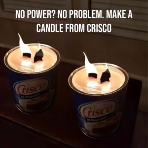 How to Turn Crisco Into an Emergency Candle (That Actually Works)