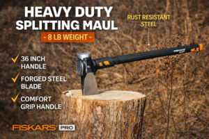 Splitting Wood Gets Easy With This Heavy-Duty Maul