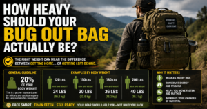 How Heavy Should Your Bug Out Bag Actually Be