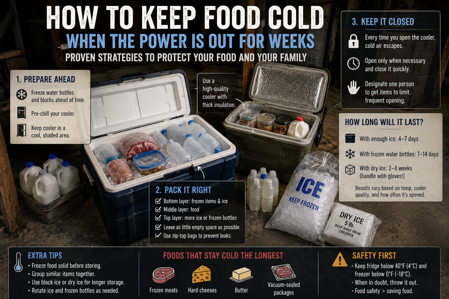 How to Keep Food Cold When the Power Is Out for Weeks