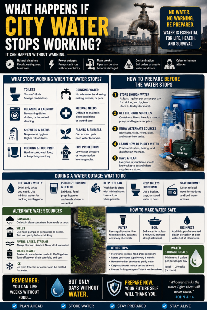 What Happens If City Water Stops Working? How to Prepare