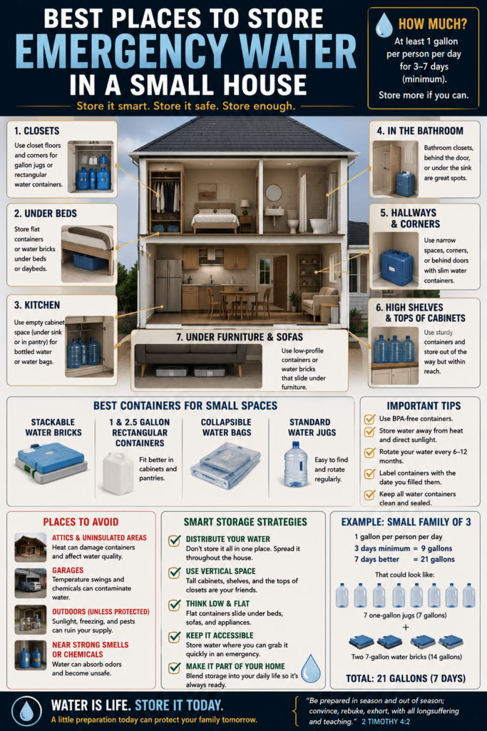 Best Places to Store Emergency Water in a Small House