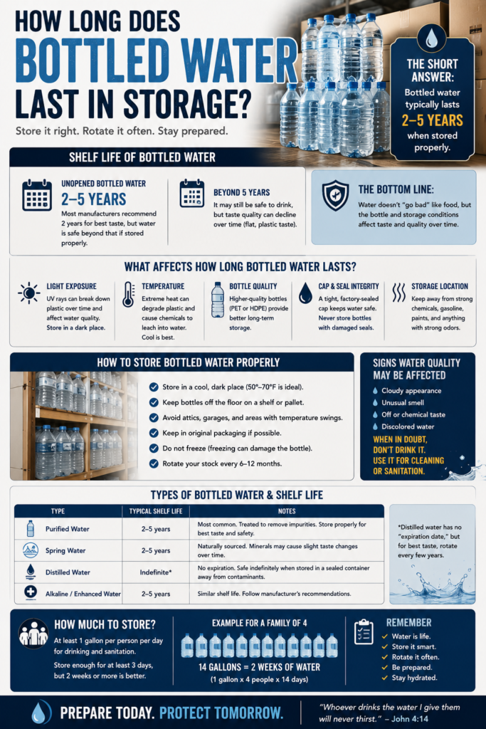 How Long Does Bottled Water Last in Storage?