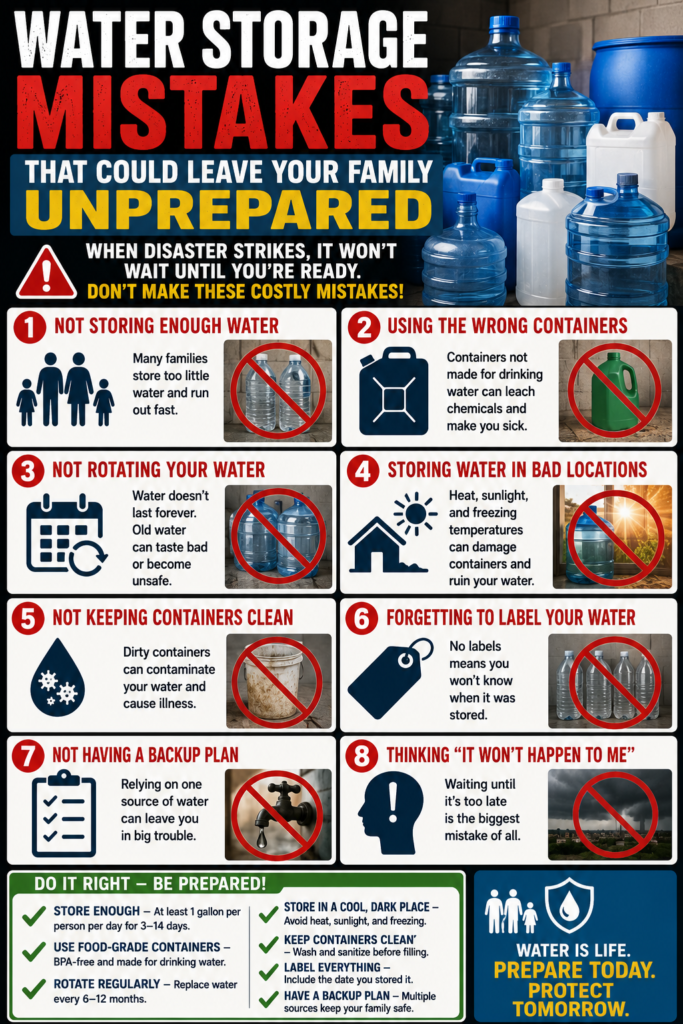 Water Storage Mistakes That Could Leave Your Family Unprepared