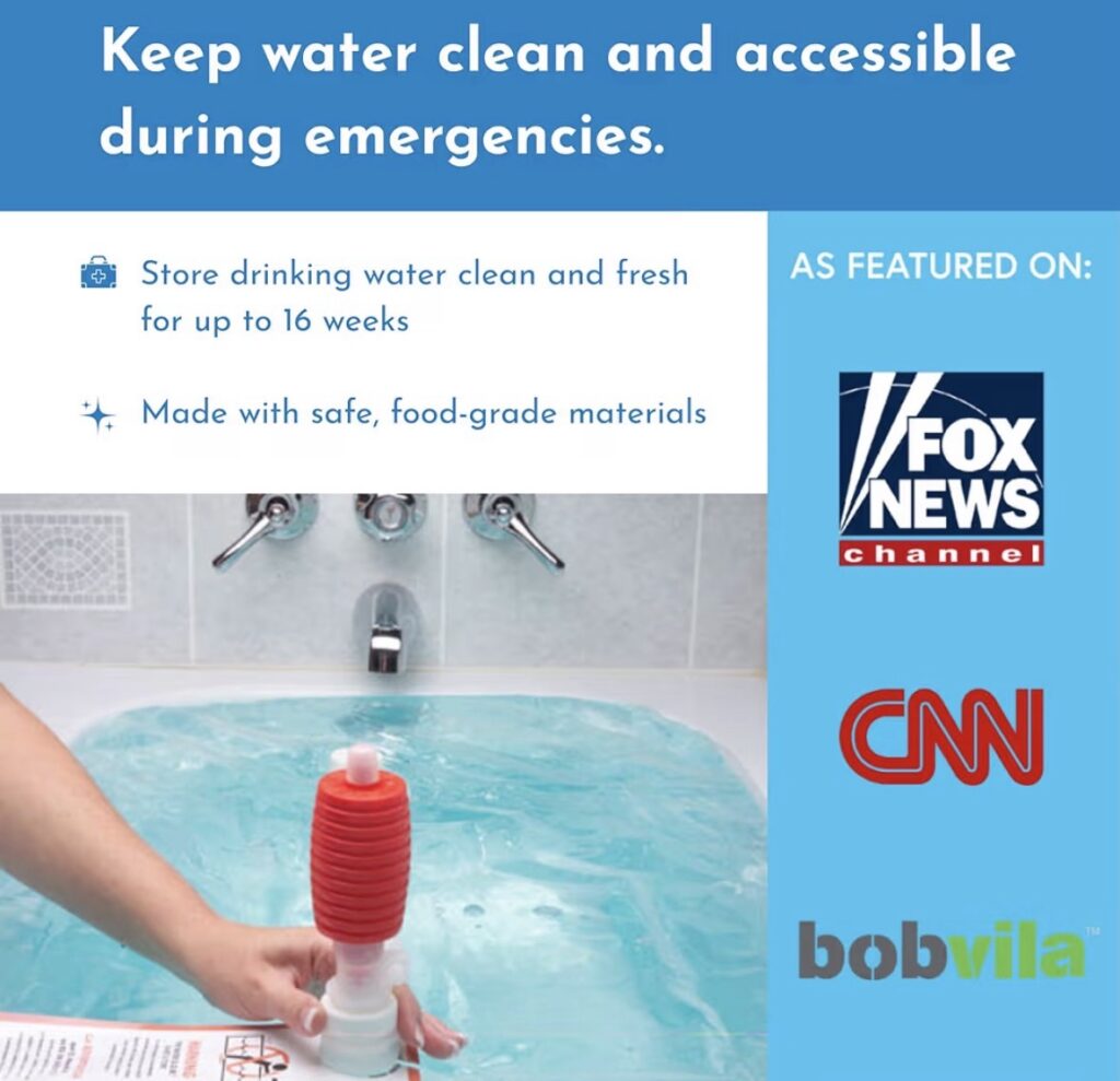 This Bathtub Water Storage Bladder Could Save Your Family’s Water Supply