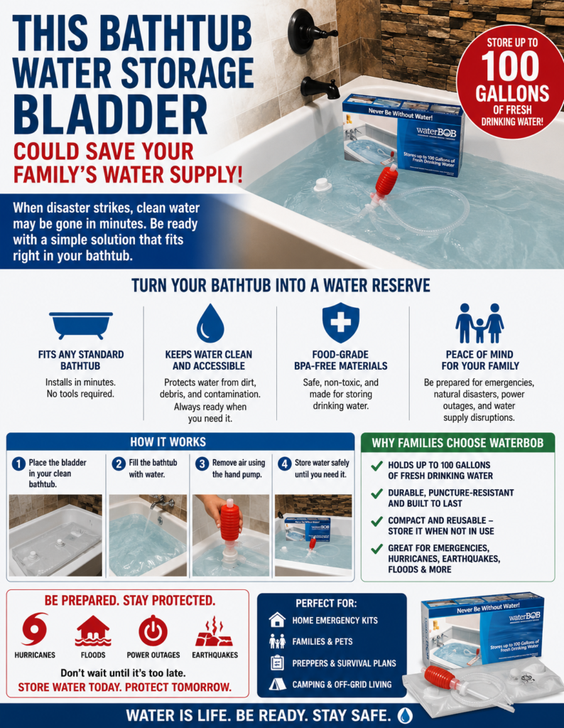 This Bathtub Water Storage Bladder Could Save Your Family’s Water Supply
