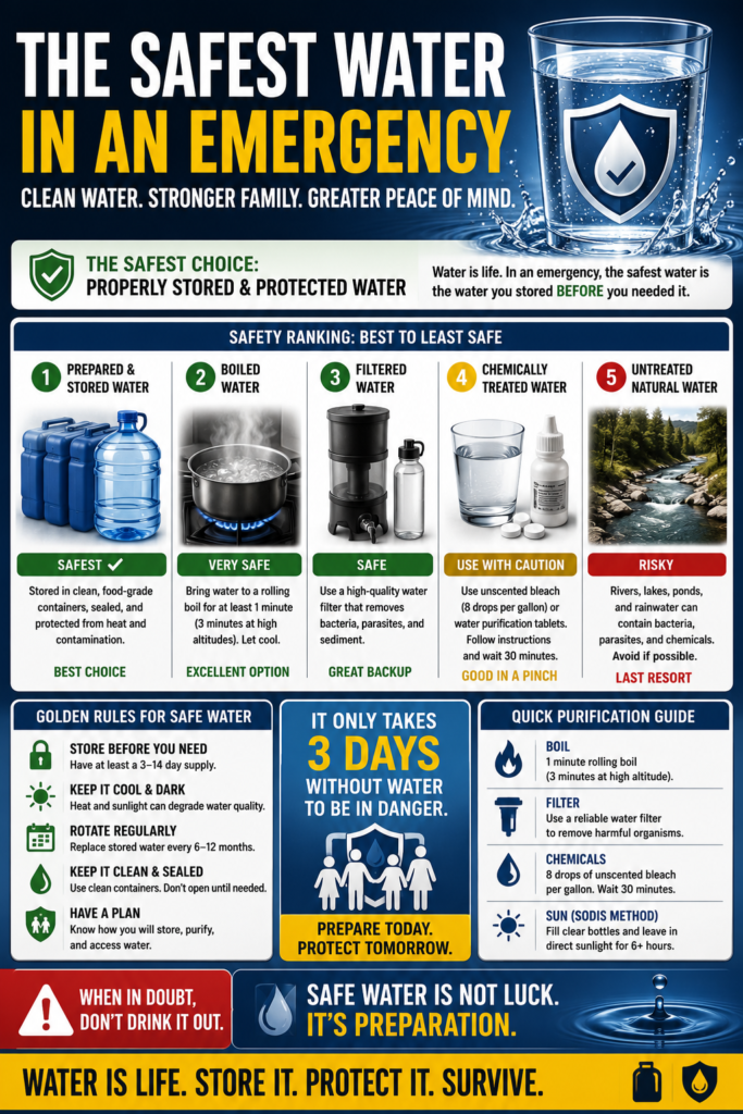 What Is the Safest Water Source During an Emergency?