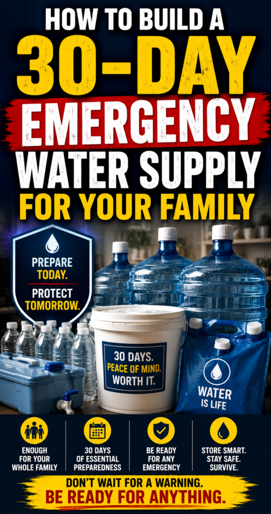How to Build a 30-Day Emergency Water Supply for Your Family