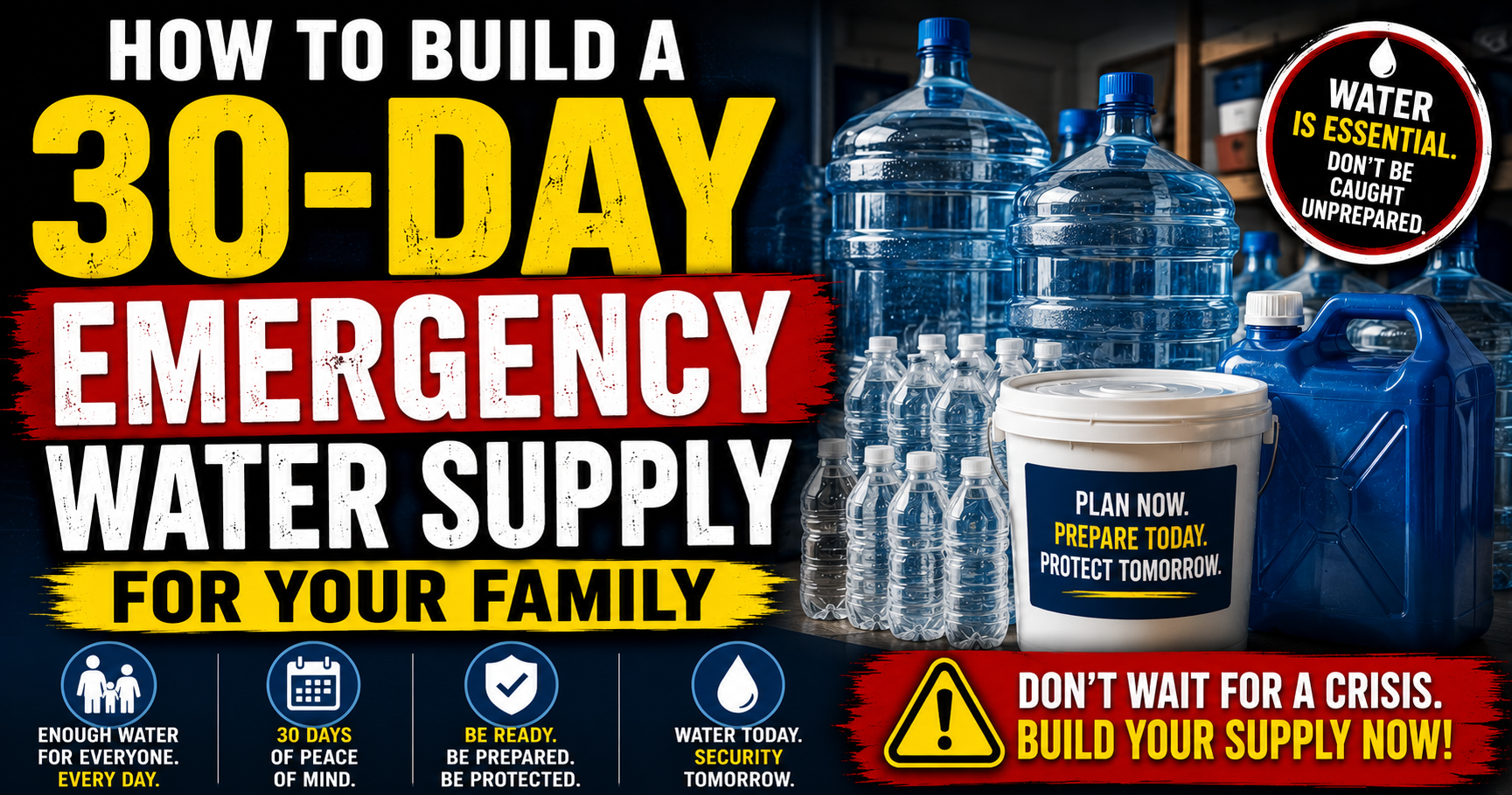 How to Build a 30-Day Emergency Water Supply for Your Family