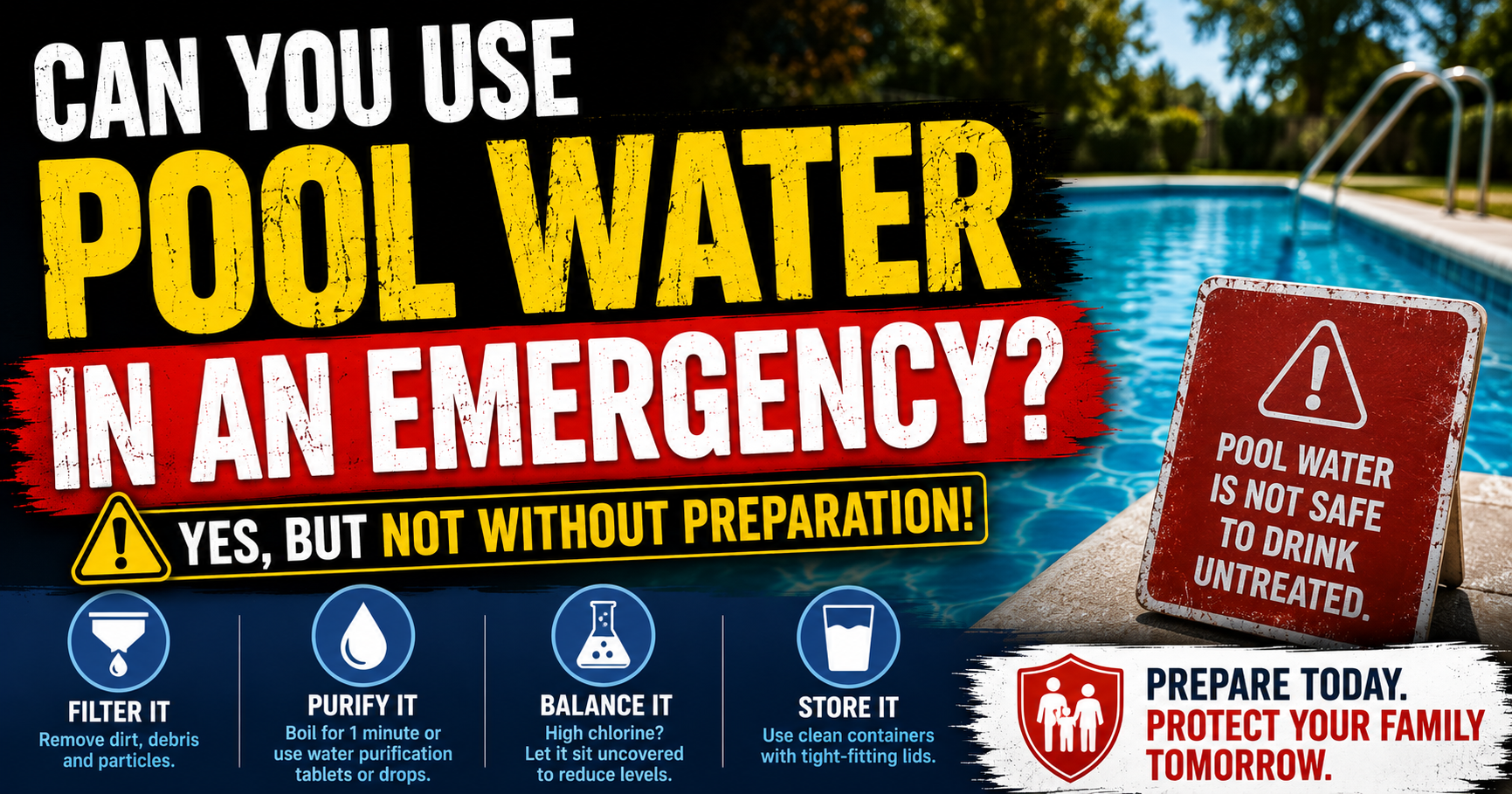 Can You Use Pool Water in an Emergency?