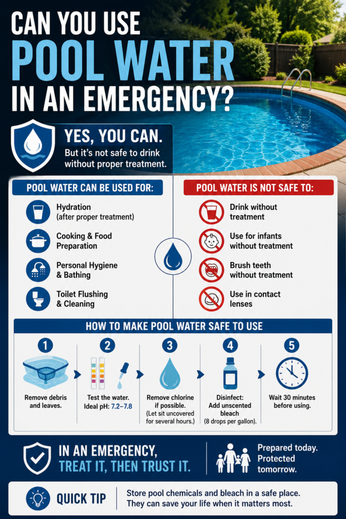 Can You Use Pool Water in an Emergency?