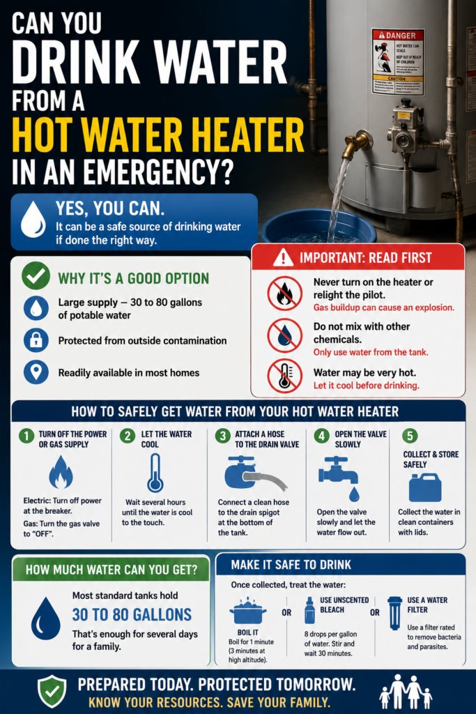 Can You Drink Water From a Hot Water Heater in an Emergency?