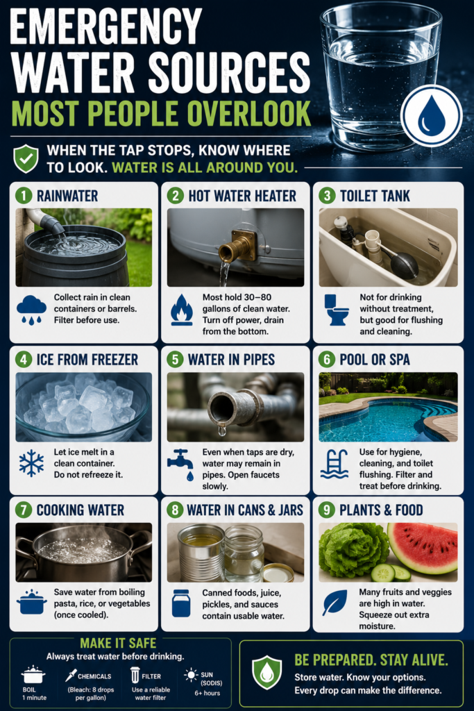 Emergency Water Sources Most People Overlook