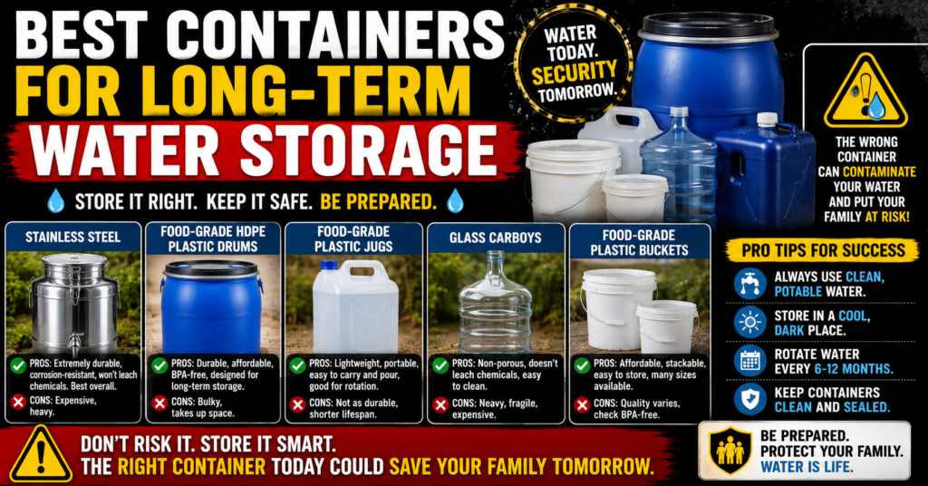 Best Containers for Long-Term Water Storage
