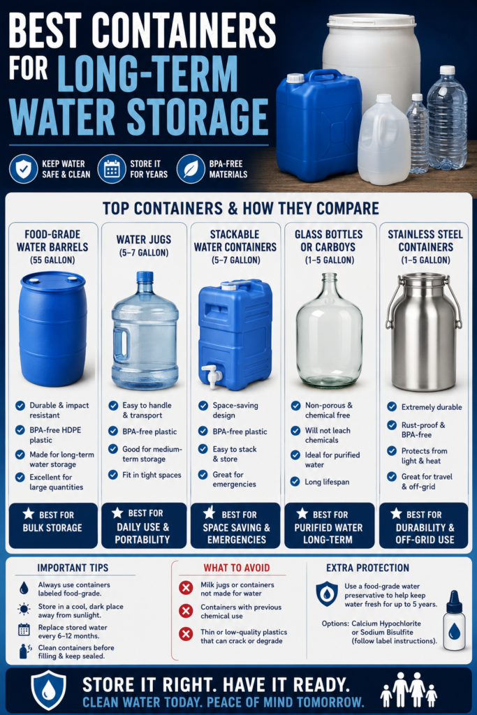 Best Containers for Long-Term Water Storage