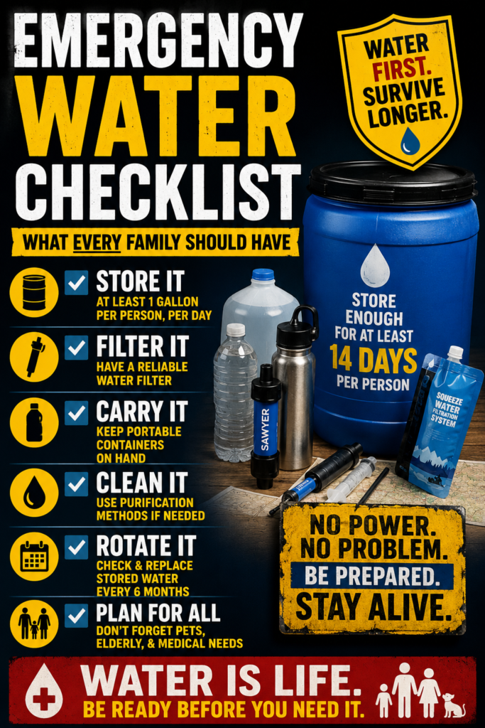 Emergency Water Checklist: What Every Family Should Have