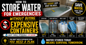 How to Store Water for Emergencies Without Buying Expensive Containers