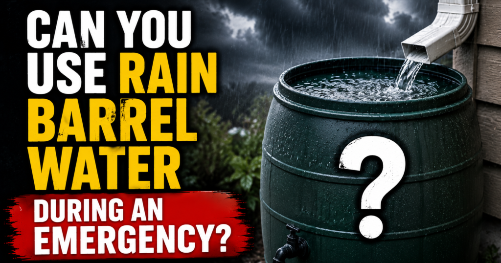 Can You Use Rain Barrel Water During an Emergency?