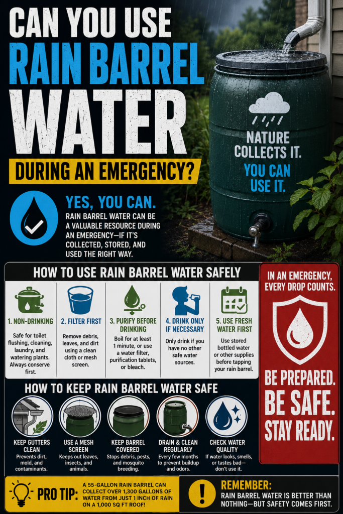Can You Use Rain Barrel Water During an Emergency?