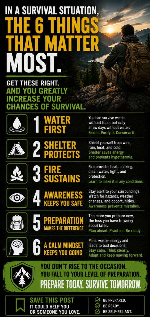 The 6 Things That Matter Most in a Survival Situation